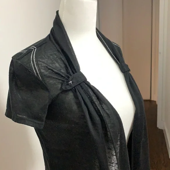 Vintage LMV Short-Sleeve Open Front Cardigan - Picture 4 of 12